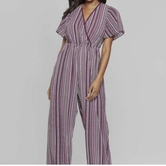 Xhilaration striped jumpsuit - Picture 2 of 3